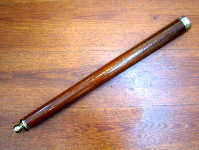 A fine 18th century ship captain's mahogany barreled telescope by Jesse Ramsden, London, circa 1780